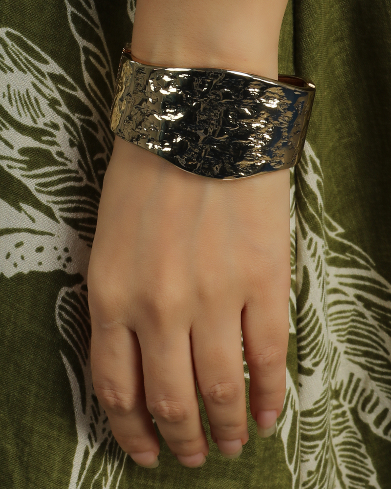Amara HammerGlow Brass Cuff