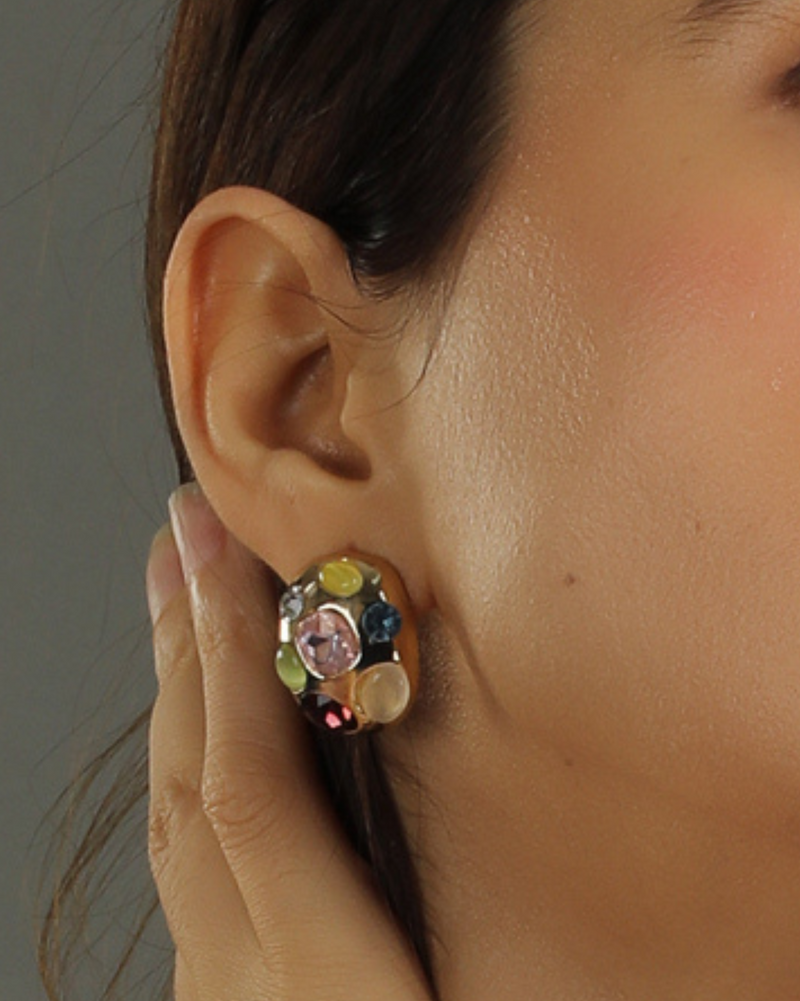 Zehra Antique Stone Studs