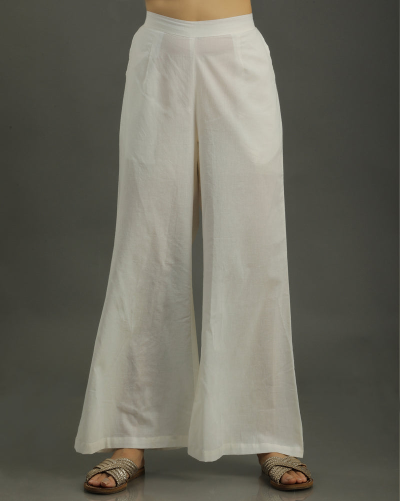 Safari High-Low Cotton Kurta Set – Off-White Print