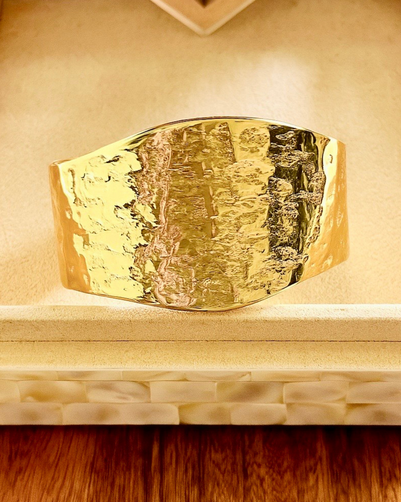 Amara HammerGlow Brass Cuff
