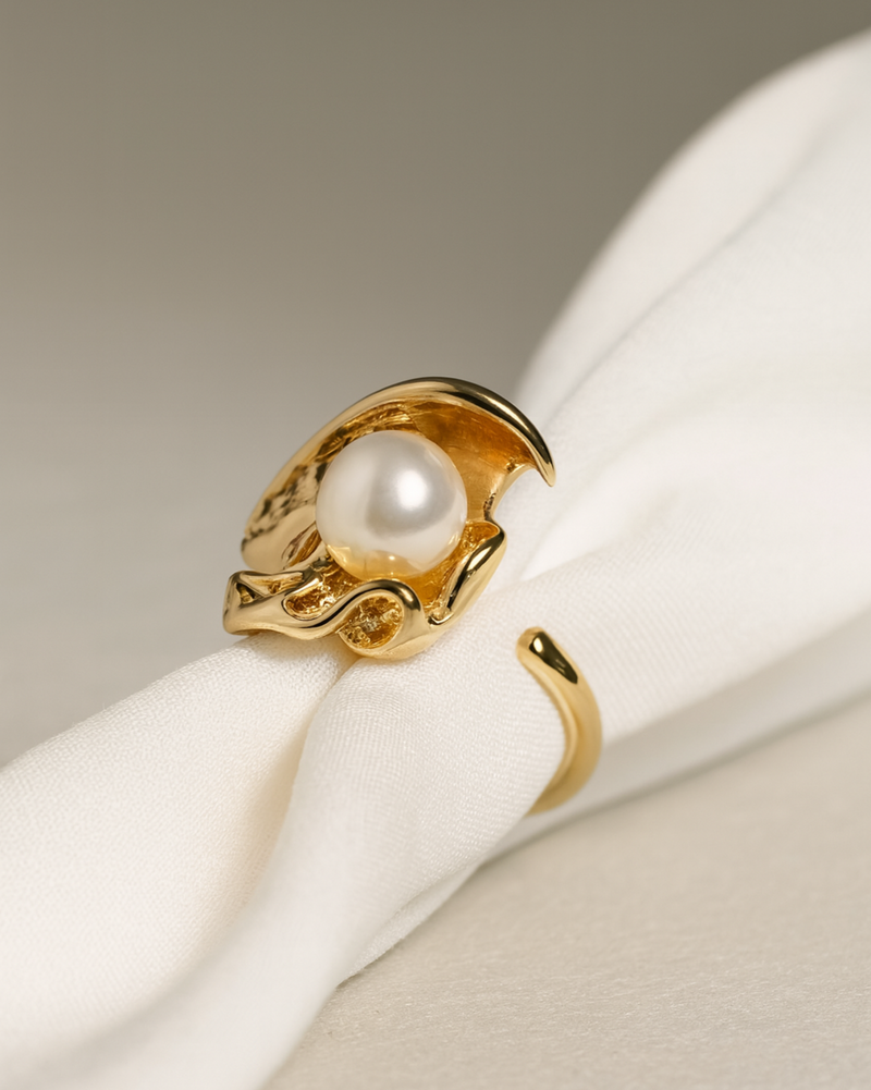 Princess Shell Pearl Ring