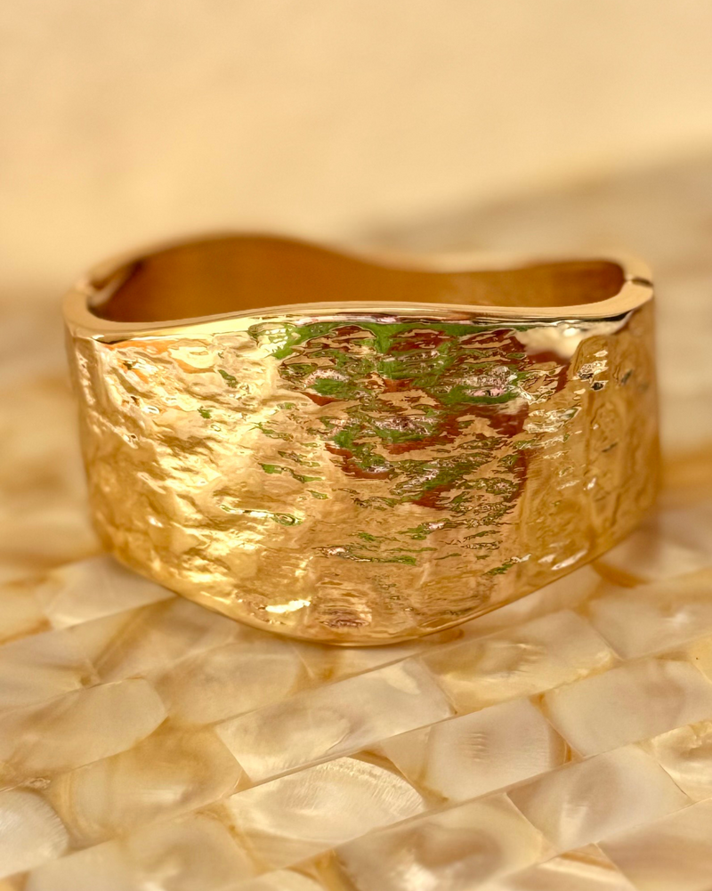 Amara HammerGlow Brass Cuff