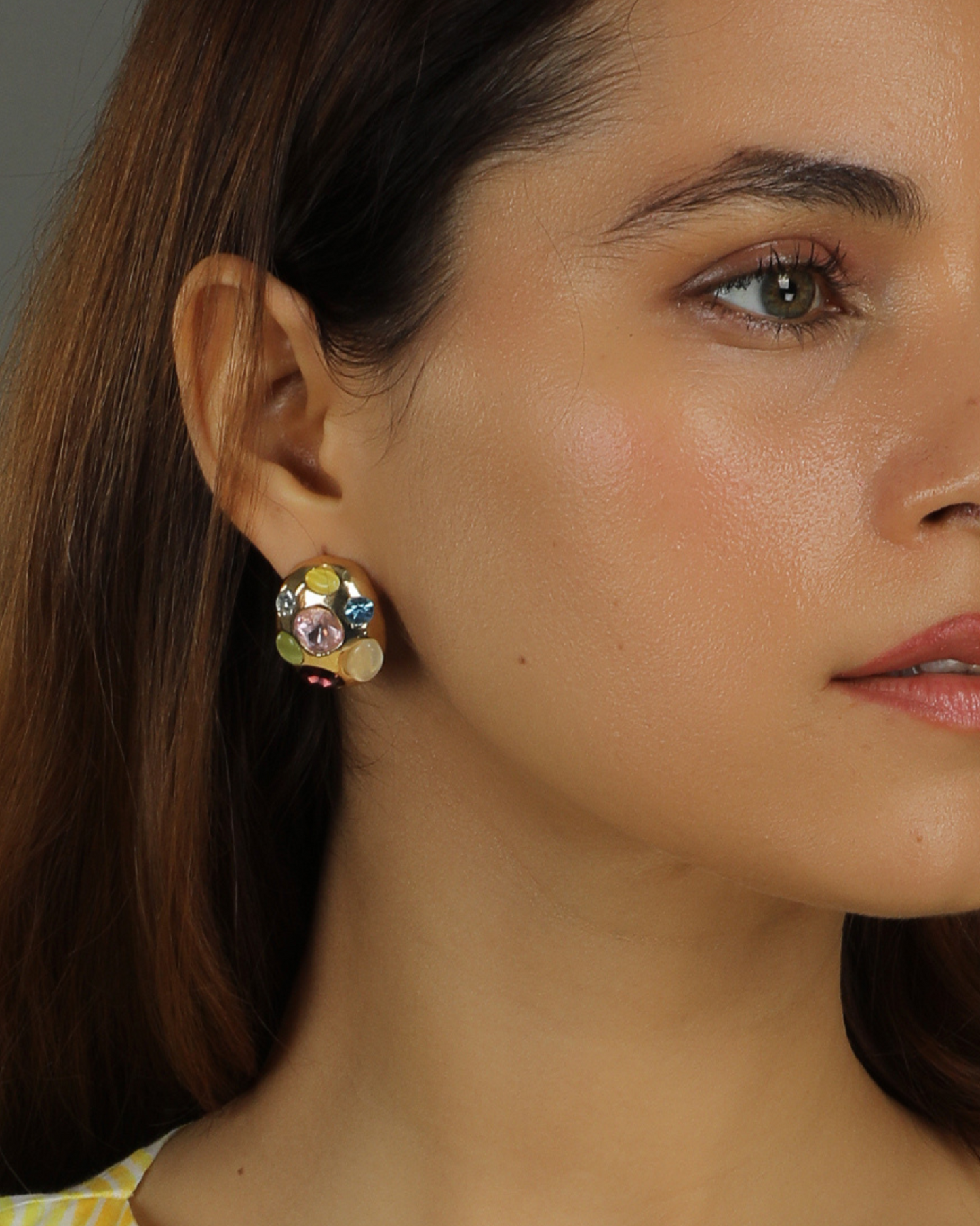 Zehra Antique Stone Studs