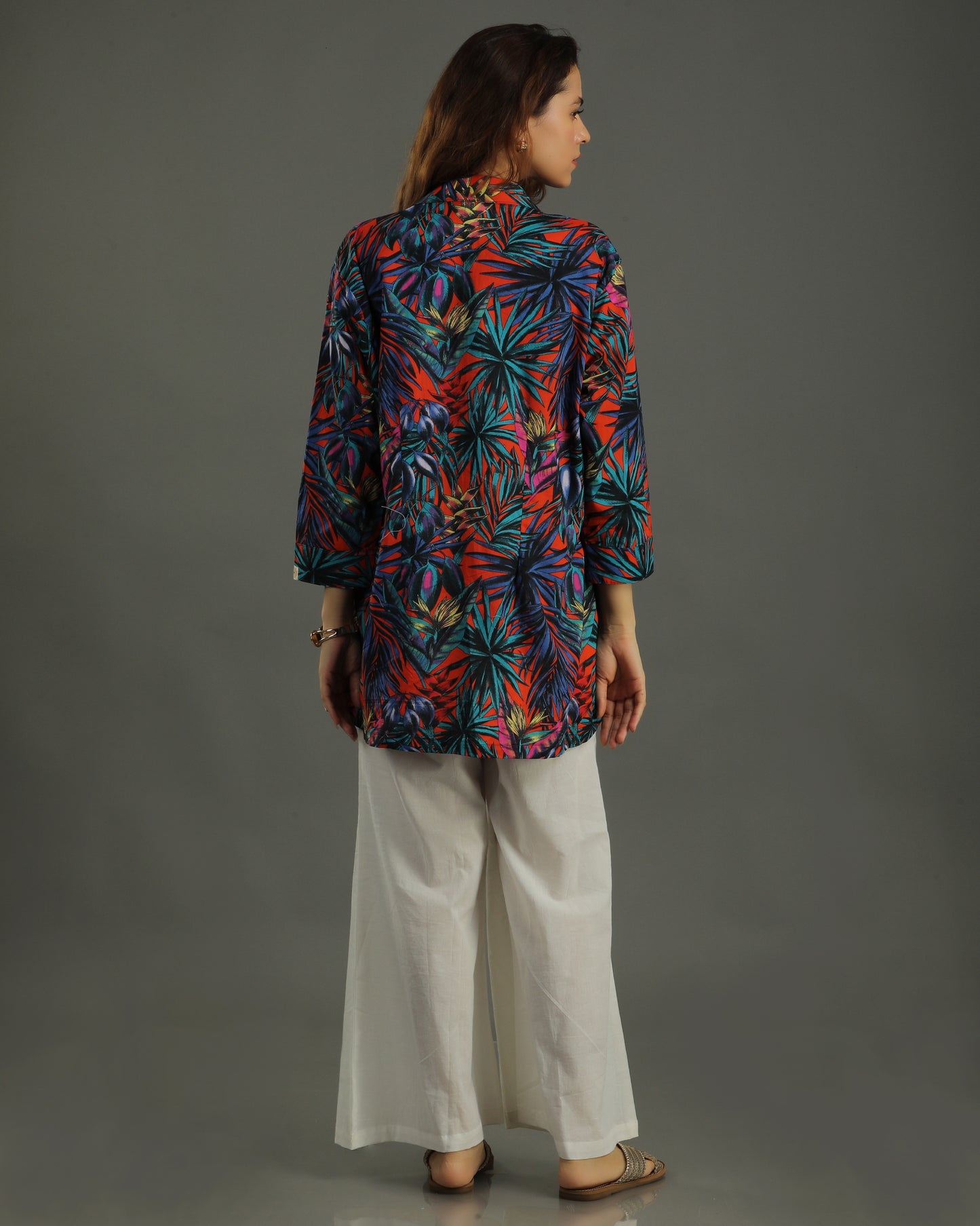 Sunset Open Cotton Coord Set – Multicolor Print