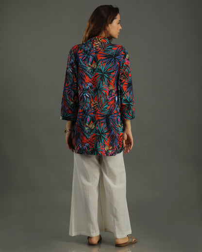 Sunset Open Cotton Coord Set – Multicolor Print