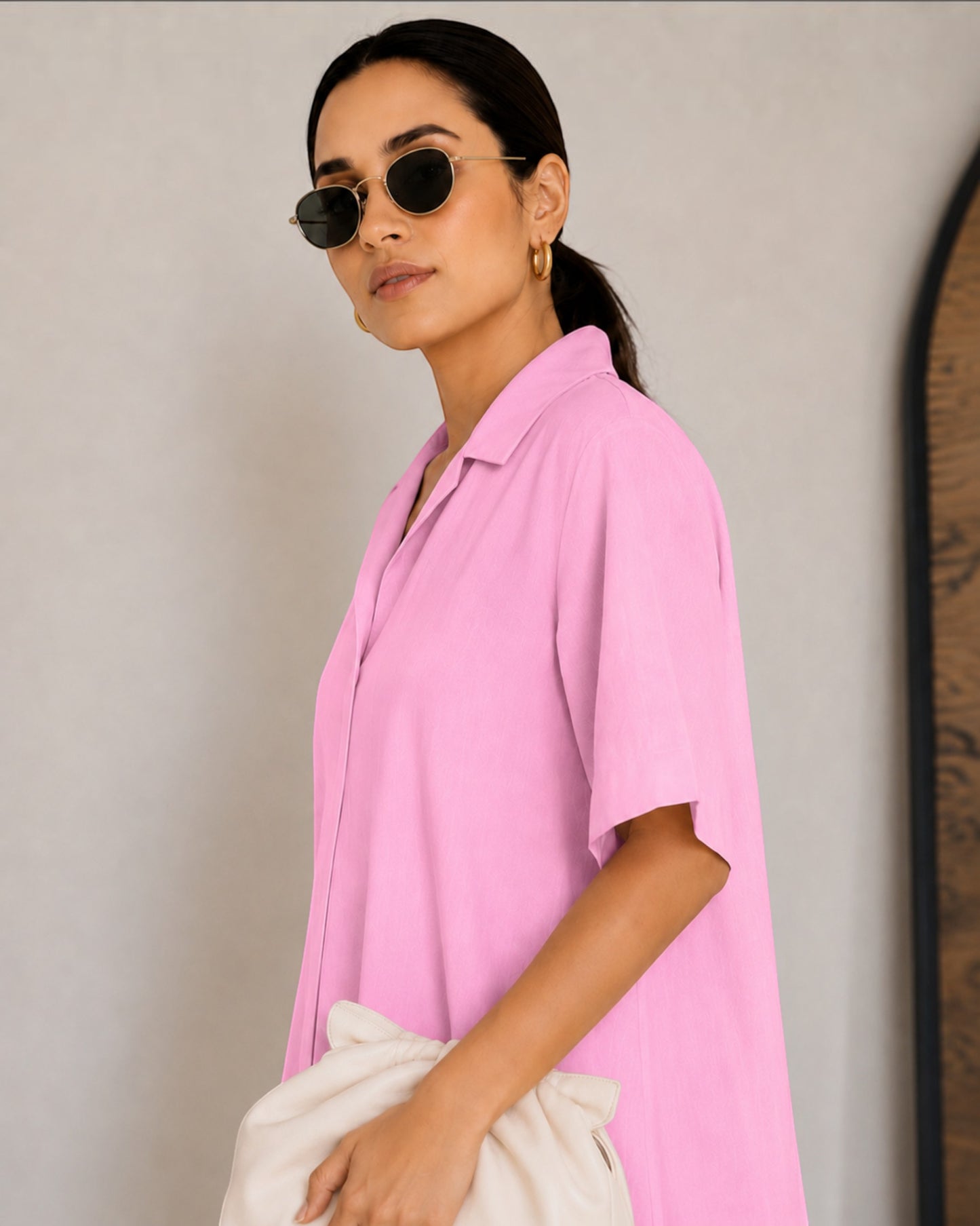 Petal Ease A-Line Dress – Rose Pink