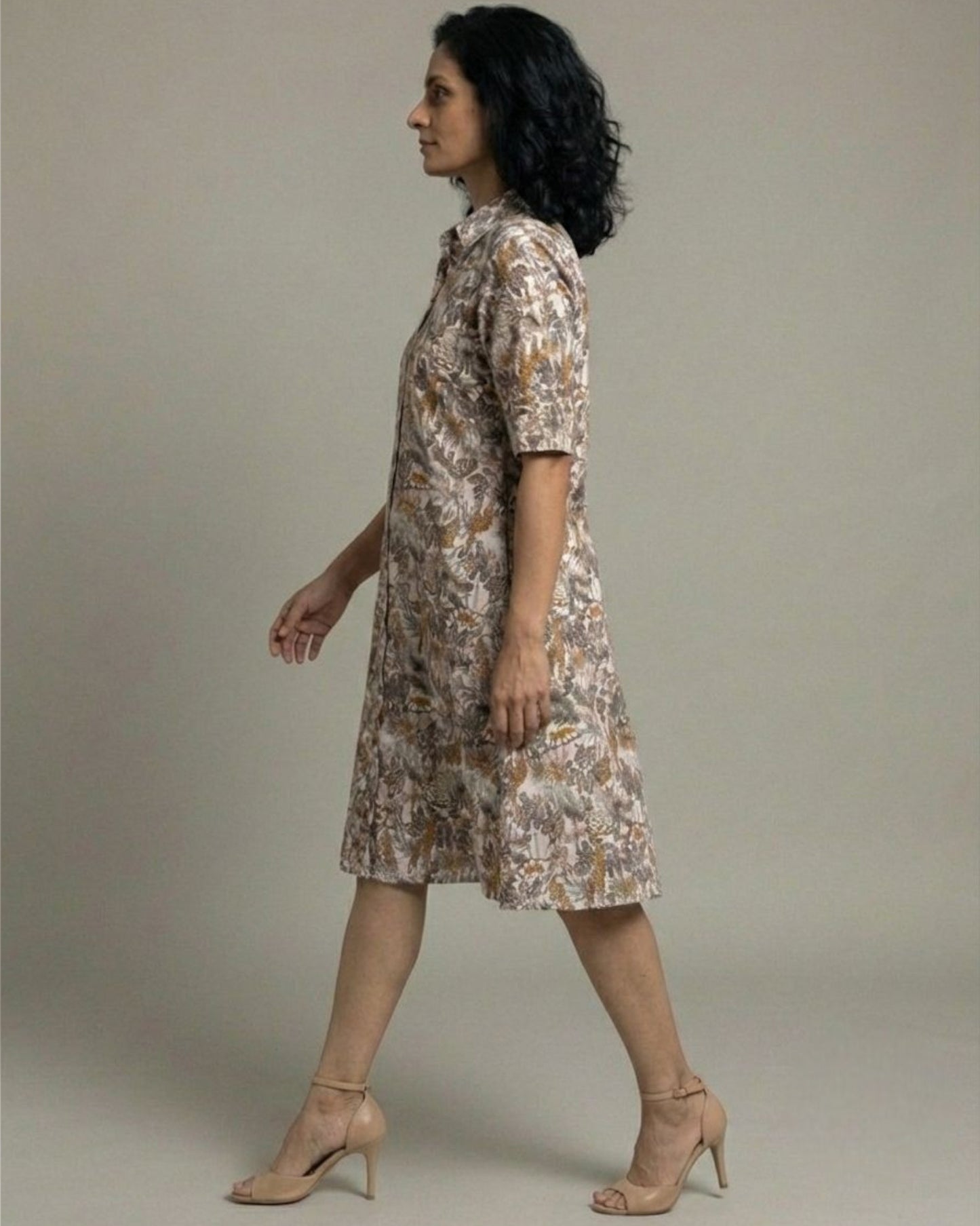 Safari Short Cotton Shirt Dress – Off-White Print